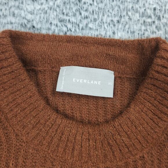 Everlane Sweater Adult Extra Small Brown Alpaca Wool Blend Preppy Casual Men - Picture 2 of 6
